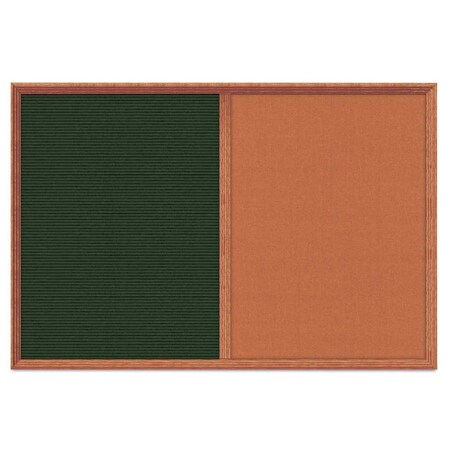 United Visual Products Enclosed Corkboard, 1 Door, 60"x36", 4" Fra, UV3424-SATIN-CLOUD UV3424-SATIN-CLOUD